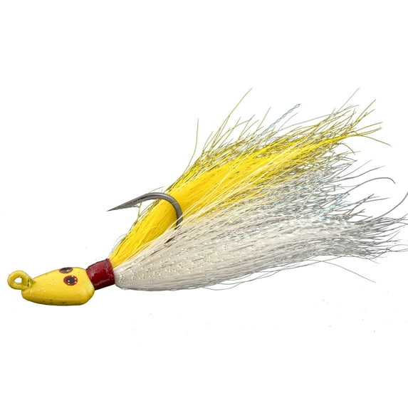 Tsunami Flats Jig Fishing Lure - Yellow/White, 1/4 oz.