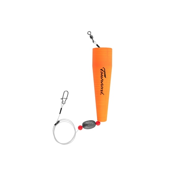 Tsunami Popping Float Rig 5'' – Bi-Color, Weighted for Casting