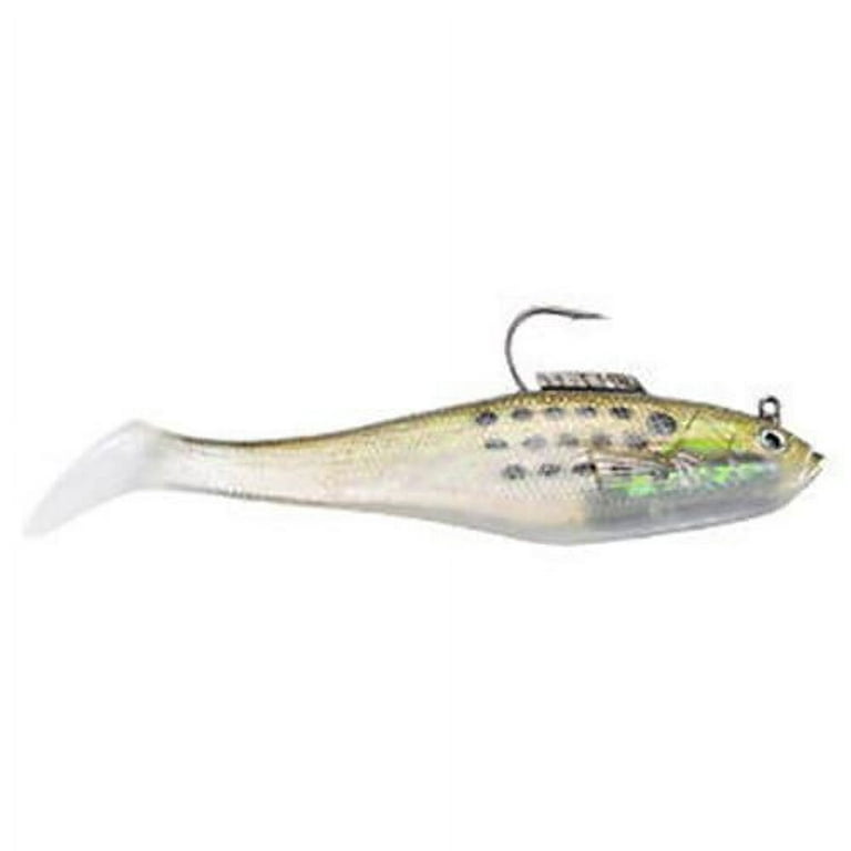 Tsunami Pro 5 Holographic Swim Shad Softbait Fishing Lure, Golden Bunker  with Spots, 1 3/8 oz, 2 Count, SS5-4-4