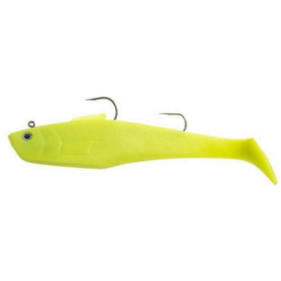 Tsunami Pro Swim Shad Holographic Double Hook Swim Bait SS9DH Opaque Chartreuse