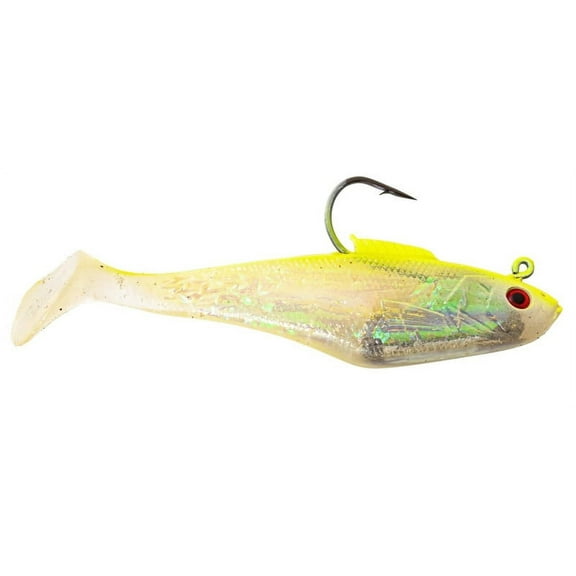 Tsunami Pro Swim Shad Holographic Swim Bait, 6", 2oz, 3pk, Limetreuse