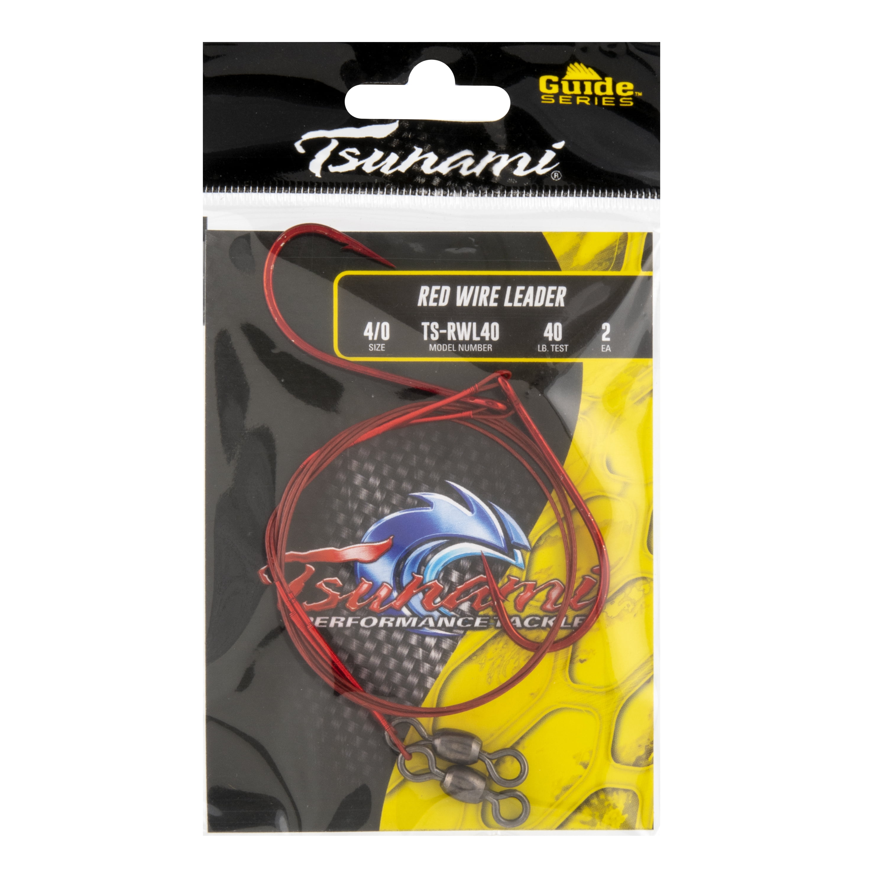 Tsunami Red Wire Leader 40 lb – 4/0 Hook