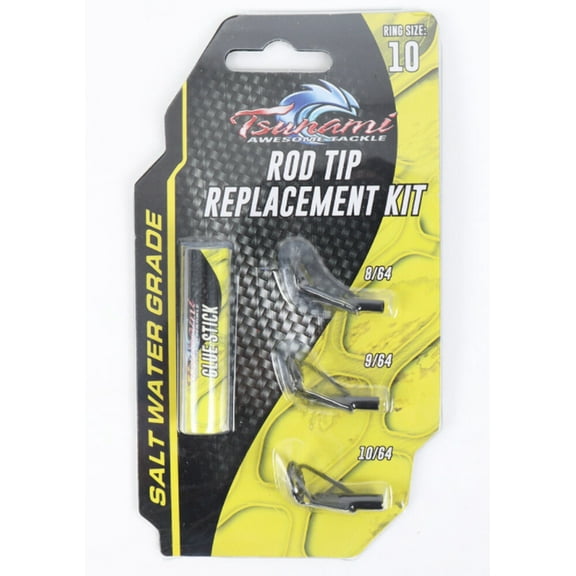 Tsunami Fishing Rod Tip Repair Kit with 3 Tips and Rod Cement