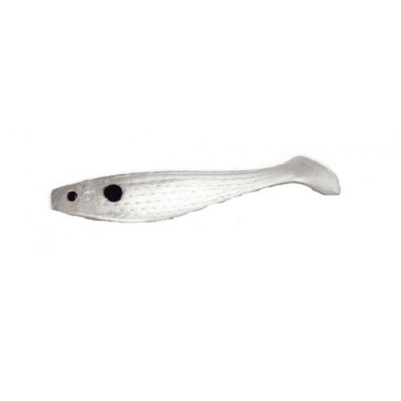 Tsunami Shad Bodies 8" Soft Plastic Bulk Pack, Pearl/Spot (SB8-25-31)