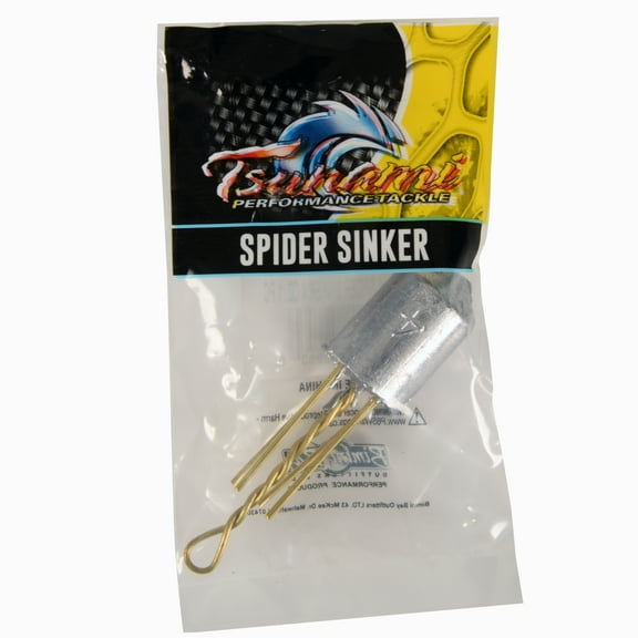 Tsunami Spider Sinker Fishing Weight, 4 oz, Metal Prongs