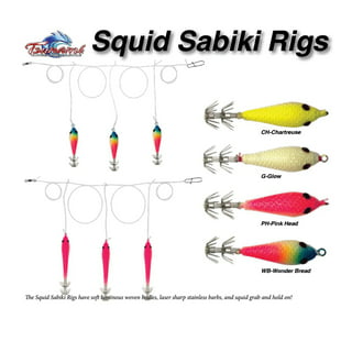 Jigging World Fluke Rigs with 4 Squid – Tackle World