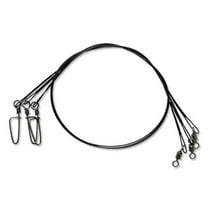 Tsunami Stainless Black Coated Steel Wire Leader, 10pk, 24", 20lb, TSWLB-20-24