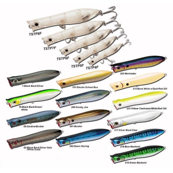 Tsunami TSTP6XD-223 Talkin Pencil Popper 6" XD Distance Lure Yellow Red Head