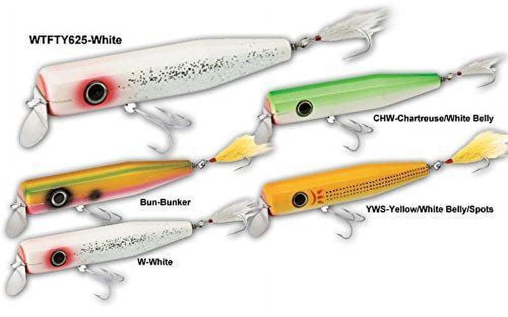 bunker fish lure for stripers Bait Chartreuse/White / 1/0 bodied baits Striper Umbrella Rigs.BUNKER RIG.Rock Fish,Striped