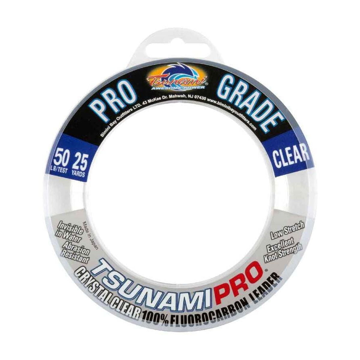 Tsunami Fluocarbon Leader Fishing Line - 50 lb. Test, 25 yd, Clear