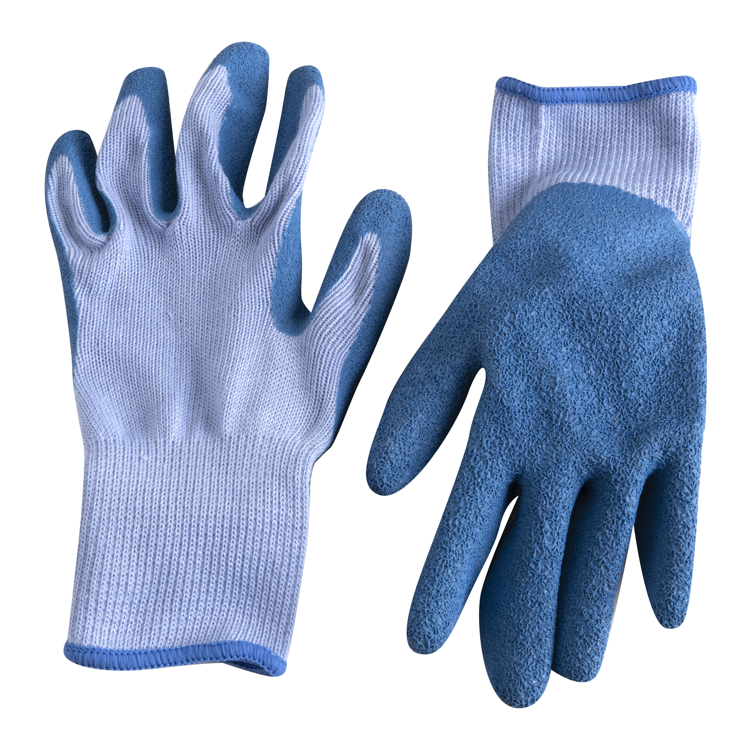 Tsunami Wet Sure-Grip Utility Unisex Gloves, Large, Pair, Cotton/Rubber, Gray
