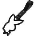 thumbnail image 1 of Tsurikawa Ring Japanese Subway Train Car Handle BUNNY Shaped Handle Hand Strap Rear Front Bumper Warning Rings Drift Charm Drift Bosozoku Car Accessory (Black/Black), 1 of 6