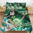 thumbnail image 1 of Tsuyu Asui 3 Pieces Bedding Set 3D Printed Lightweight Bed Quilt Set Comforter Cover Set for Girls Kids Teens, 1 Quilt Cover 2 Pillowcases 90"x90", 1 of 8