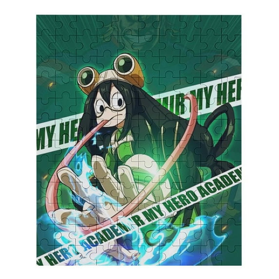 Tsuyu Asui Jigsaw Puzzle, Wood Puzzles Adult, 120 PCS Jigsaw Puzzle Perfect for Game Nights