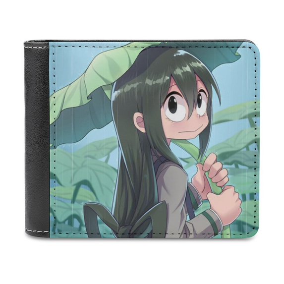 Tsuyu Asui Slim Bifold Wallet Purse Leather Wallets for Men Women Card Holder Wallets - Thin & Stylish