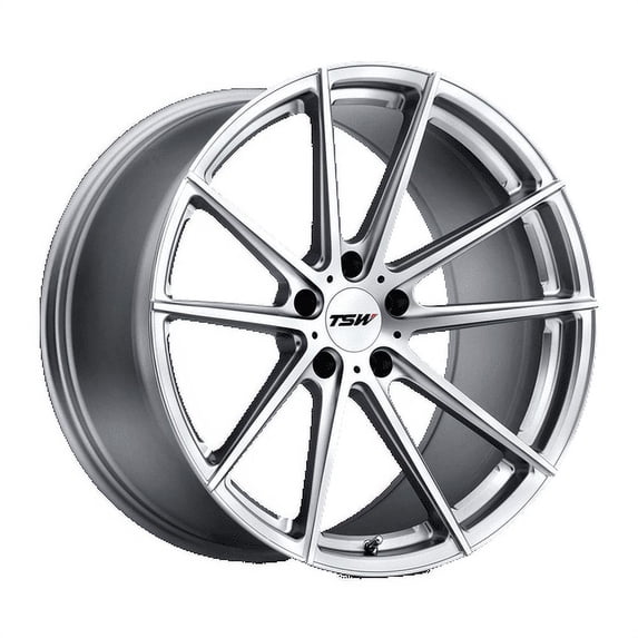 Tsw Bathurst 18X8.5 5X120 15Et 76.1Cb Silver W/ Mirror Cut Face Wheel
