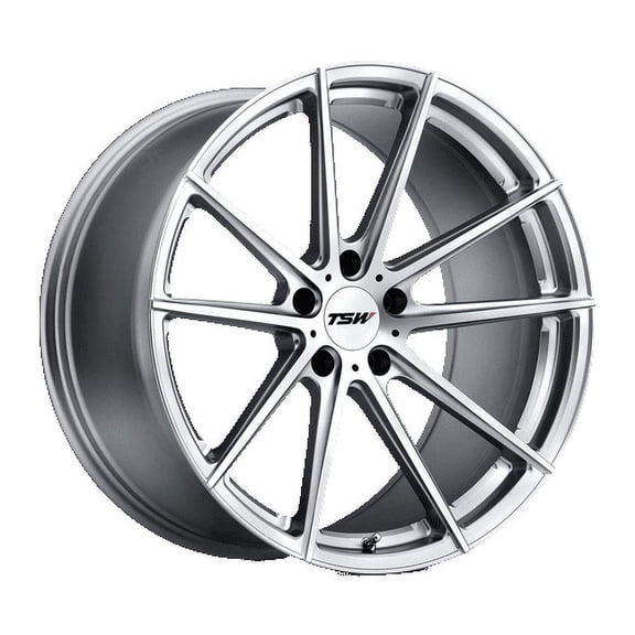 Tsw Bathurst 19X9 5X114.3 30Et 76.1Cb Silver W/ Mirror Cut Face Wheel
