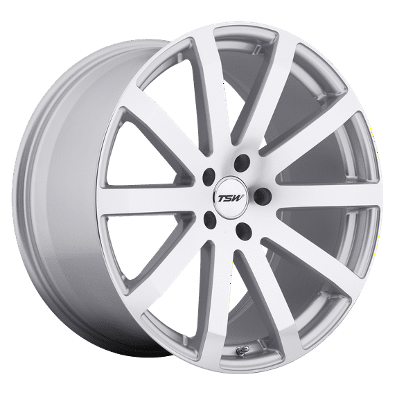 Tsw Brooklands 20X8.5 5X112 35Et 76.1Cb Silver W/ Mirror-Cut Face Wheel