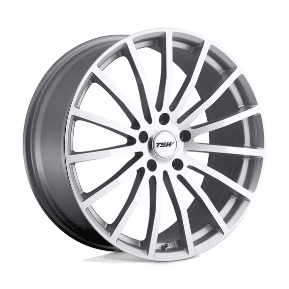 Tsw Mallory 20X10 5X114.3 25Et 76.1Cb Silver W/ Mirror Cut Face Wheel