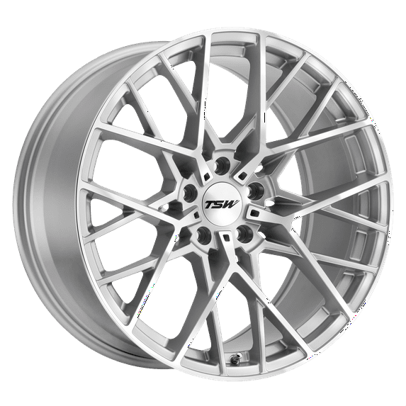 Tsw Sebring 18X8.5 5X114.3 40Et 72.1Cb Silver W/ Mirror Cut Face Wheel