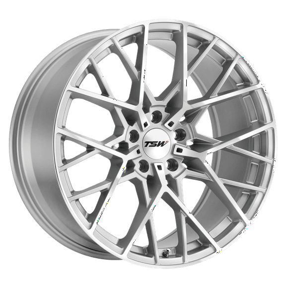 Tsw Sebring 19X8.5 5X100 35Et 72.1Cb Silver W/ Mirror Cut Face Wheel