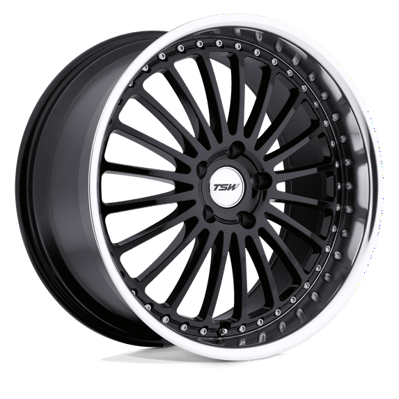 Tsw Silverstone 20X8.5 5X108 40Et 76.1Cb Gloss Black W/ Mirror Cut Lip Wheel