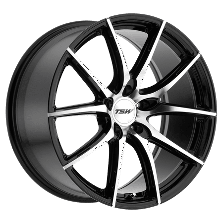 TSW SPRINT 18X8.5 5X114.3 40ET 76.1CB GLOSS BLACK W/ MIRROR CUT FACE WHEEL