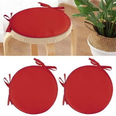 Tswift 2Pcs Round Seat Cushions Dining Chair Cushions Round Diameter 30Cm, Round Garden Chair Pads Seat Cushion for Outdoor Bistros Stool Patio Dining Room