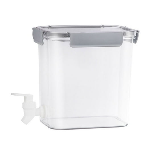 Tswift 3.5 L Refrigerator Beverage Dispenser, Bpa-Free Plastic Cold Juice Iced Tea Container with Locking Lid & Spigot, Compact Countertop Drink Station for Bbq, Patio, Office, 1*Fruit Teapot