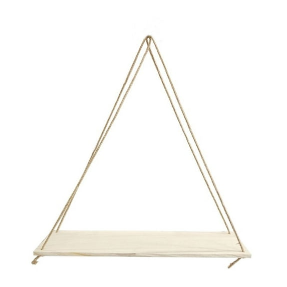 Tswift 44Cm Long Premium Wood Swing Hanging Rope Shelves, Plant Flower Pot Holder - Home Decor, Balcony Garden Tool