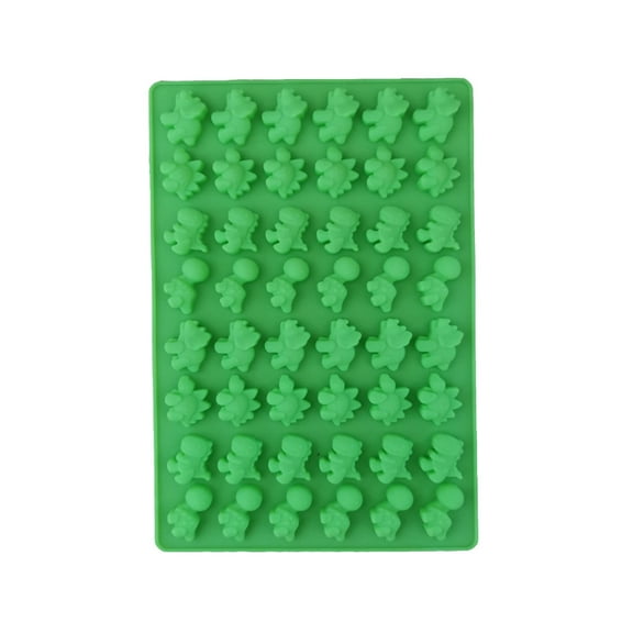 Tswift 48-Cavity Dinosaur Silicone Mold, Mini Chocolate Candy Mold for Baking, Reusable Non-Stick Cake Soap Jelly Molds, Kitchen Baking Tools for teen Party Holiday Dessert, 1X Cake Mold