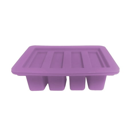 Tswift Butter Mold Tray with Lid & 4 Large Silicone Stick Cavities, Each 8 Tbsp Standard Size, Freezer-To-Oven Safe -40~464 °F, Non-Stick Release for Flavored Butter, Gift Box Ready, 1X Butter Mold