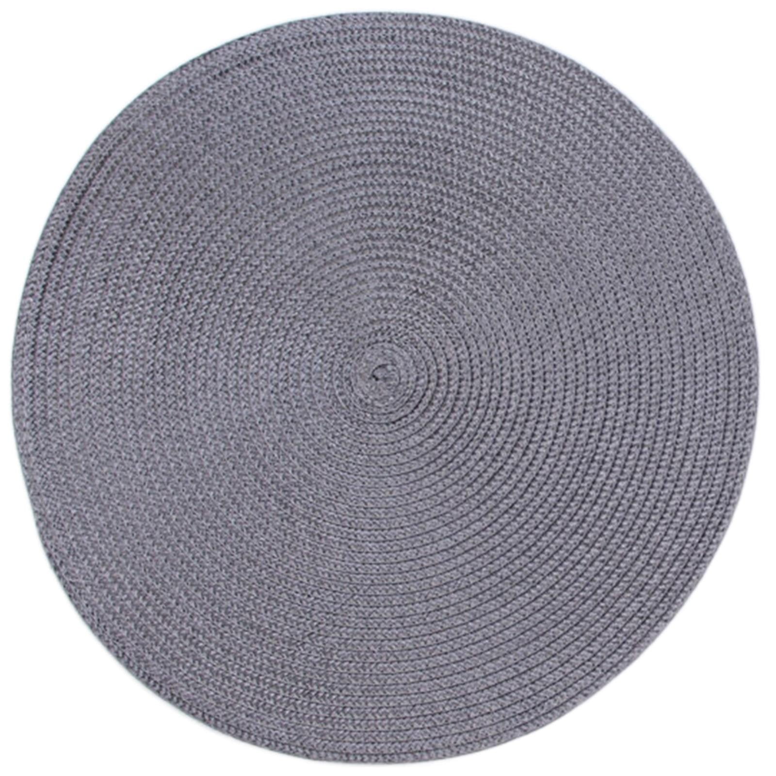 Tswift | Woven Table Placemats 15 Inches Round Set of 4 Non Slip Dining ...