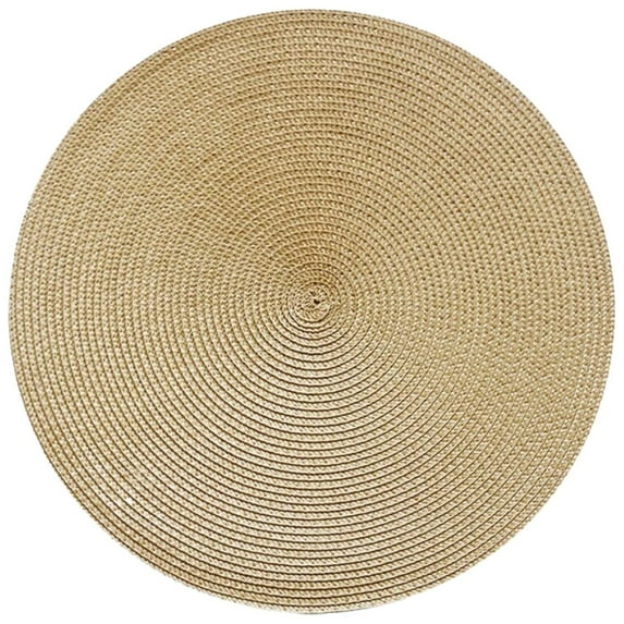 Tswift | Woven Table Placemats 15 Inches Round Set of 4 Non Slip Dining & Kitchen Table Mats Placemat x 4