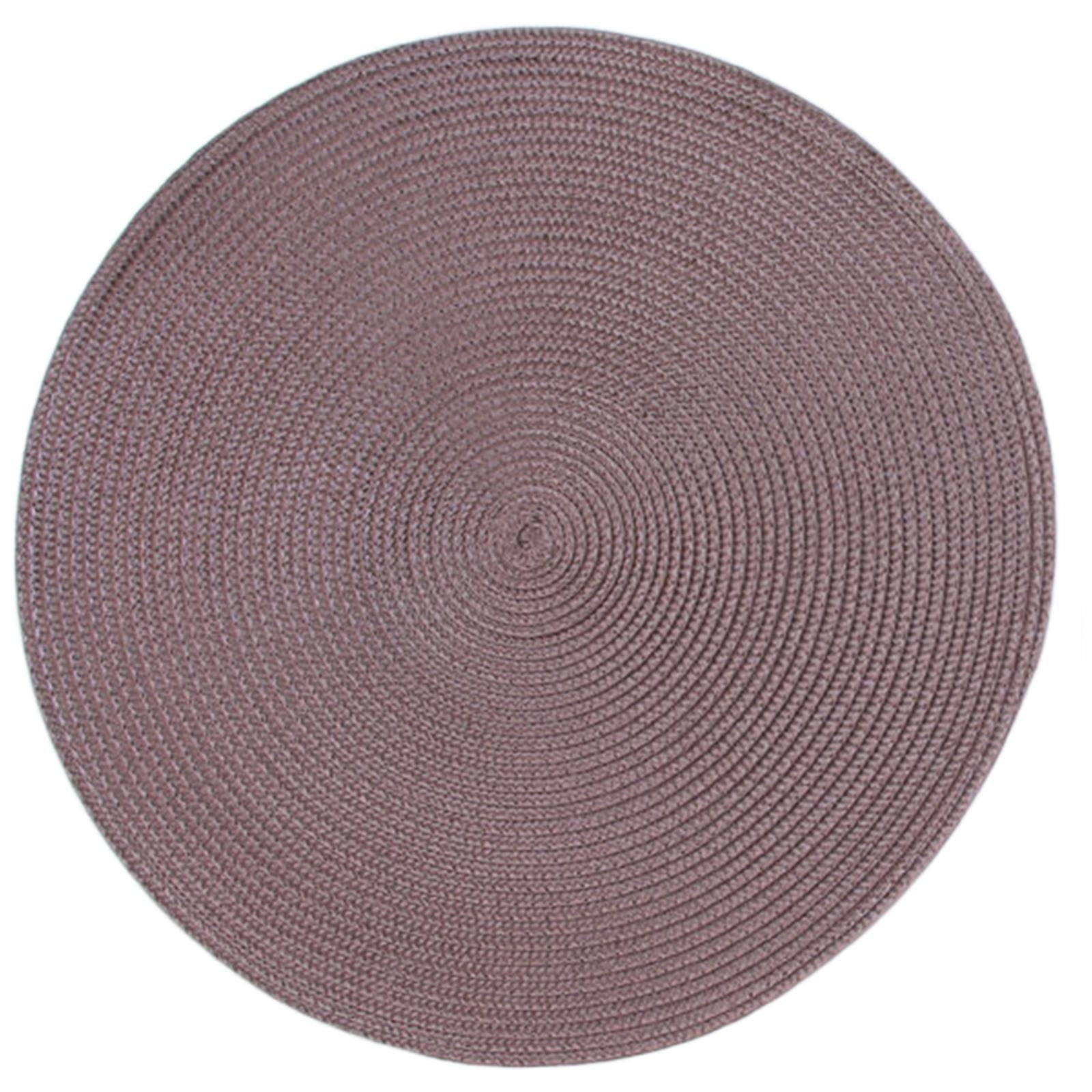 Tswift | Woven Table Placemats 15 Inches Round Set of 4 Non Slip Dining ...