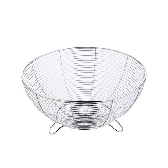 Tswift Countertop Wire Fruit Bowl, Large Stainless Basket for Kitchen – Fruit, Veggie & Snack Storage, Open Design, Rustproof Metal