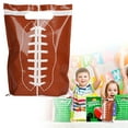 thumbnail image 1 of Tswift Football Goodie Bags 10-Pack 7 X 10 in Sports Party Candy Bags, Brown Green Opp Plastic Treat Bags for teen Birthday Rugby Themed Events, Reusable Gift Loot Bags, A Gift Bag, 1 of 7