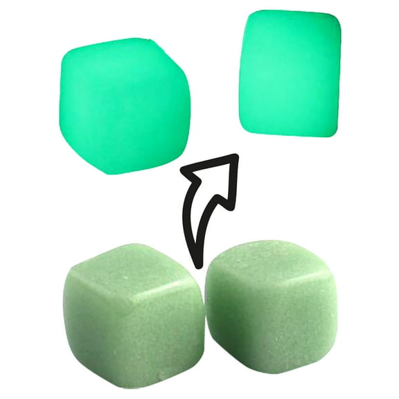 Tswift Glow-In-The-Dark Whiskey Stones Gift Set of 2, Reusable Ice Rocks for Bourbon, Scotch, Wine, Chill Without Diluting, Cool Gadget Present for Men, Party & Bar Use, 2Pc Whiskey Stones