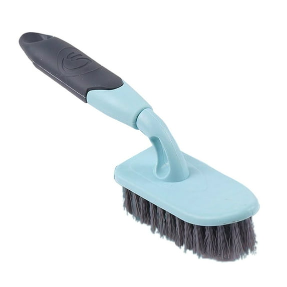Tswift Hard-Bristle Floor & Tile Scrub Brush with Long 25 Cm / 9.8 in Handle, Angled Head Cleans Bathroom, Kitchen & Garage Grout, Anti-Slip Grip Cuts Scrub Time for Home & Dorm, A Cleaning Brush