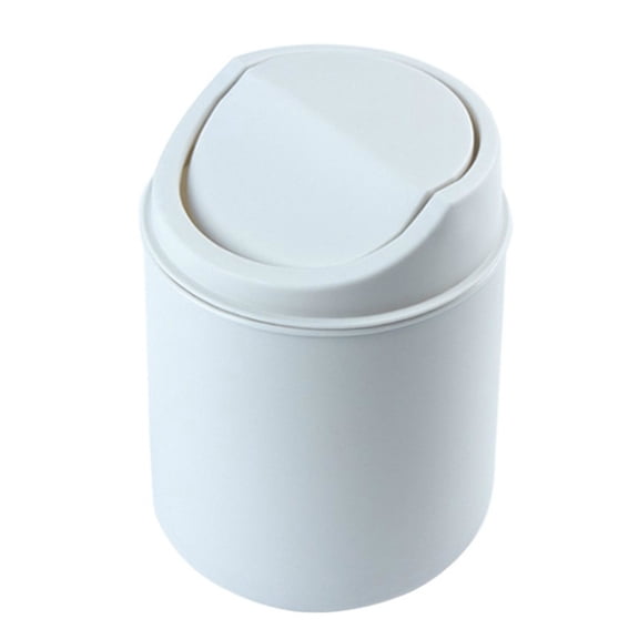 Tswift Mini Desktop Trash Can with Lid, Small Plastic Wastebasket for Kitchen, Bathroom, Office Or Dorm, Space-Saving Compact Design, Stylish And Eco-Friendly, 1X Desktop Mini Trash Can