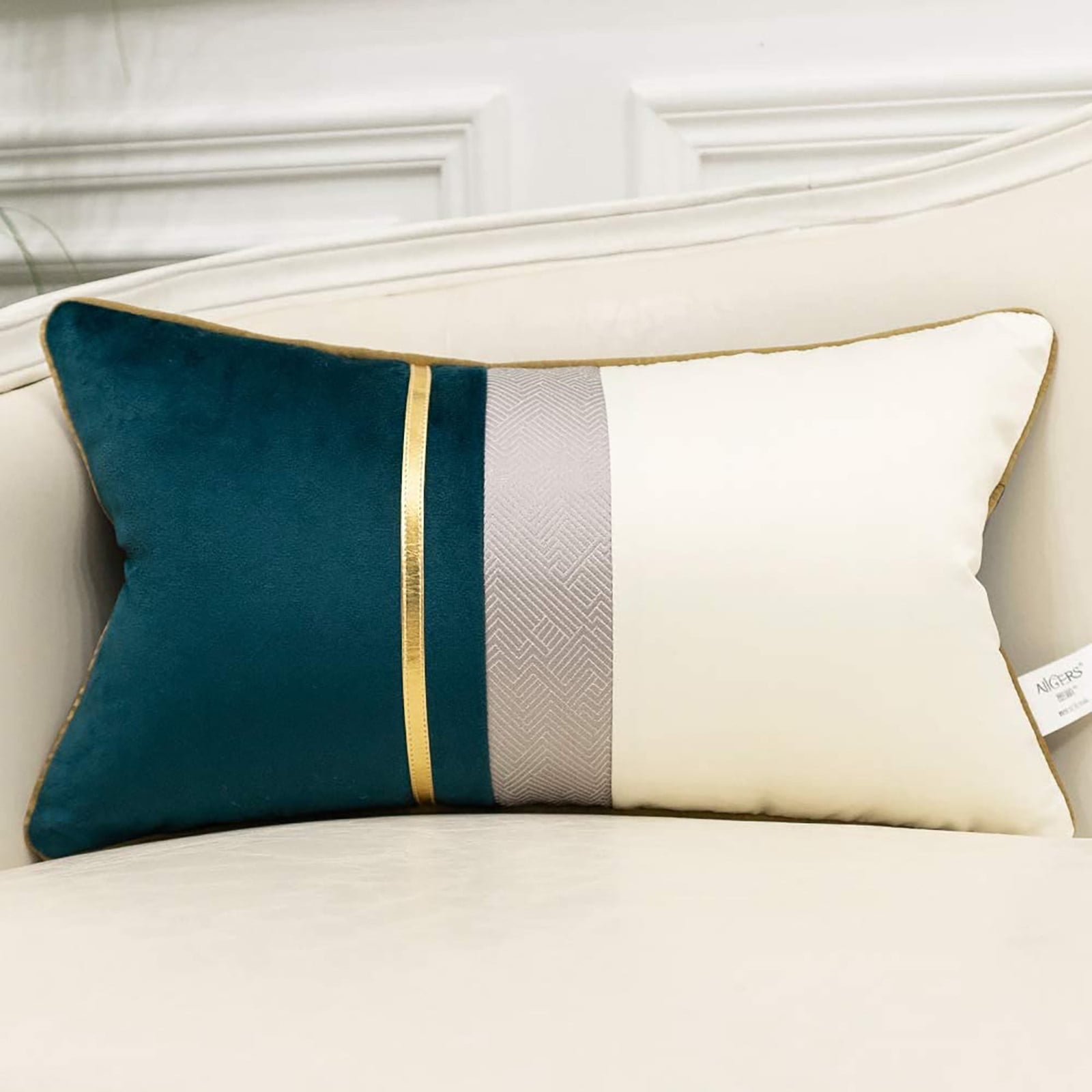 Tswift Pillow Case, Striped Patchwork Velvet Cushion Cover Sofa Living 