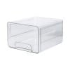Tswift Stackable Pull-Out Fridge Organizer Drawer with Vent Lid & Drain Tray, Clear Plastic Produce Saver for Fruit, Veg, Deli, Freezer & Pantry, Bpa-Free, 12.5"X6.7"X5.5", 1 Storage Box
