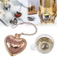 thumbnail image 1 of Tswift Stainless Steel Tea Ball, Metal Heart Shape Reusable Tea Coffee Filter with Extended Chain Hook, Stainless Steel Tea Ball Infuser Loose Leaf Tea Steeper Tea Interval Diffuser, 1 of 9