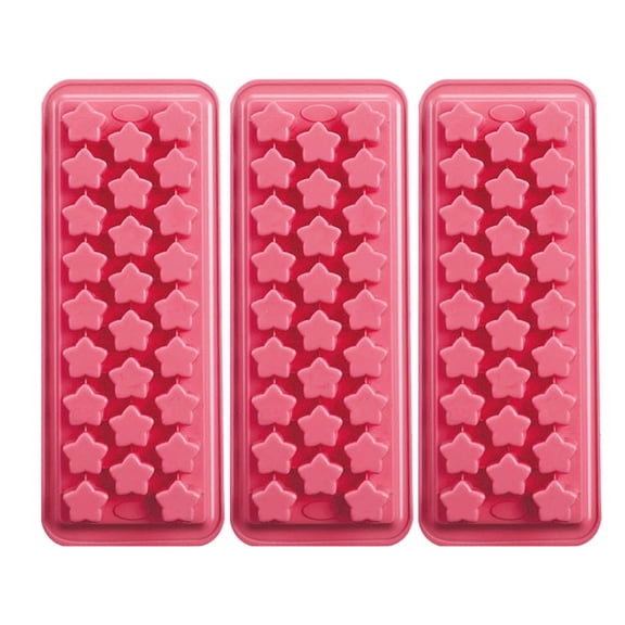 Tswift Star ice Tray Silicone Mini Freezer Mold, Food-Grade Safe for Whiskey Coffee teen Food, Quick-Release Flexible 1-Tray Set, Dishwasher Safe Bpa-Free, 3*Ice Tray