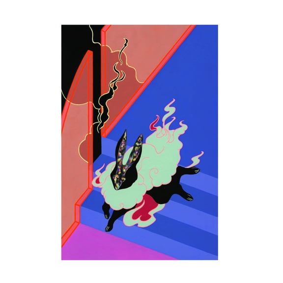 Tsz Kam 'Running Hare, 2019' Canvas Art - 12 x 19 Inches