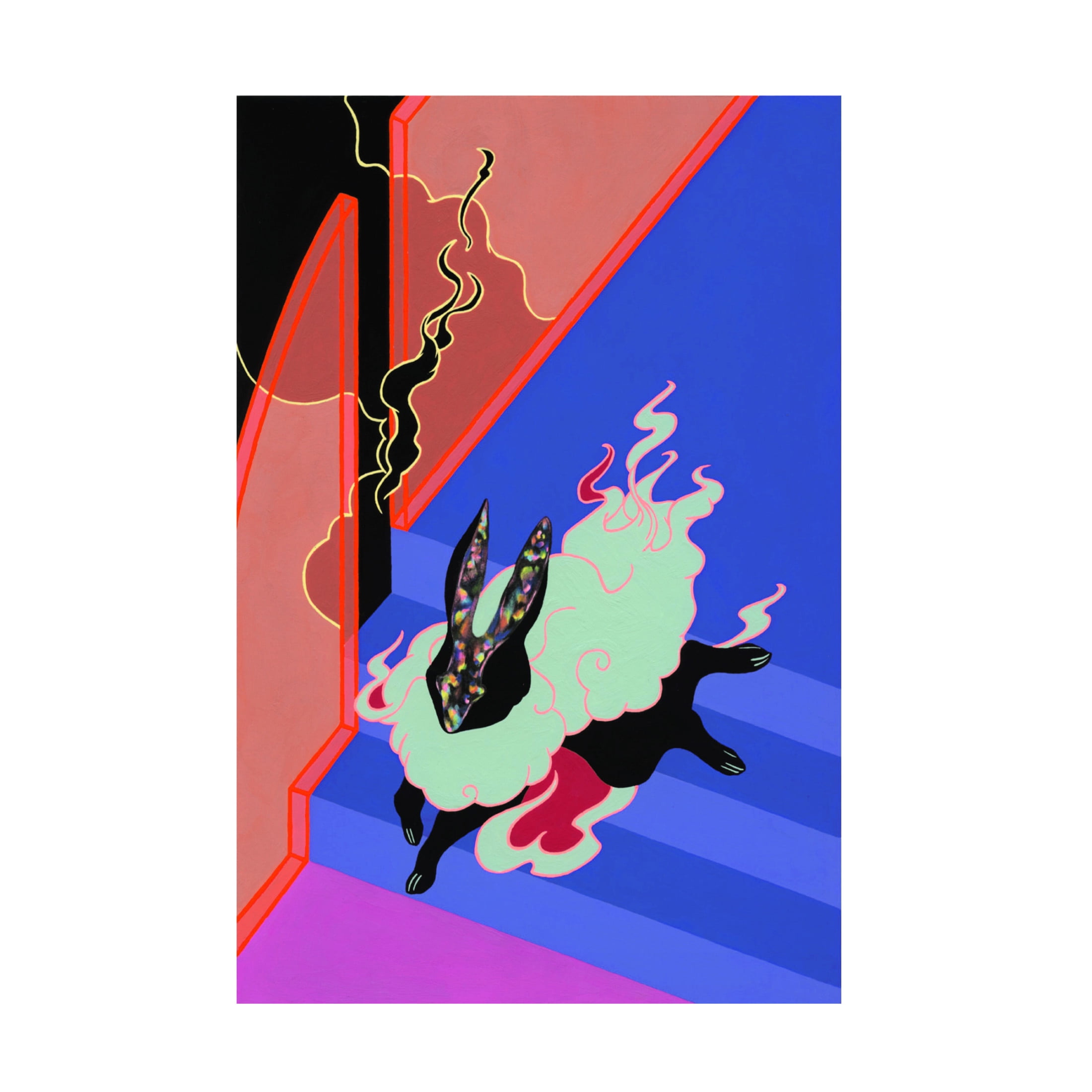 Tsz Kam 'Running Hare, 2019' Canvas Art - 16 x 24 Inches