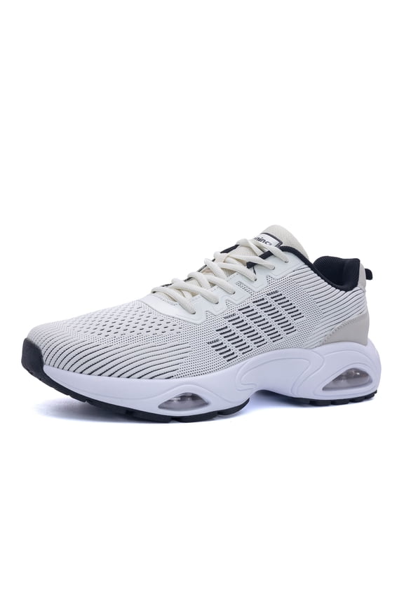 Men's Non Slip Comfortable Running Shoes Gym Cross Training Sneakers Beige US 10