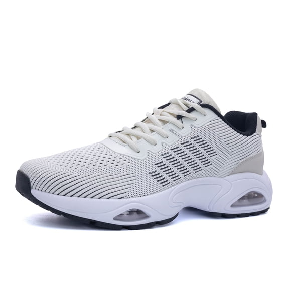 Ttecon Men's Non Slip Comfortable Running Shoes Gym Cross Training Sneakers Beige US 10