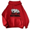 thumbnail image 1 of Tthxqing Cute Animal Printed Hoodies for Teen Girls,Womens Graphic Long Sleeve Loose Hooded Sweatshirts,Plus Size Fall Tops Pullovers with Pockets X_Red S, 1 of 3