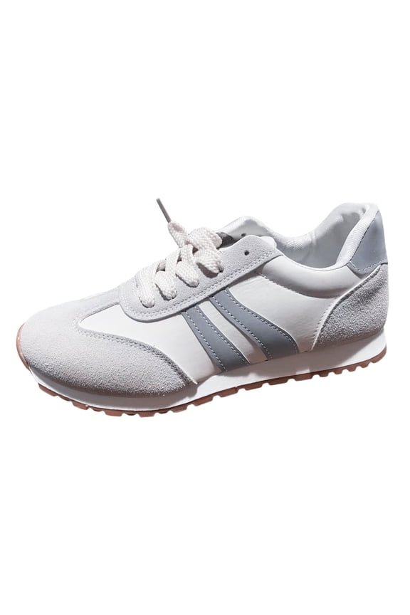 Sneakers for Women,Lace-Up Shoes for Women Trendy Tennis Running Walking Shoes,Clearance Non-slip Womens Shoes Grey 9.5
